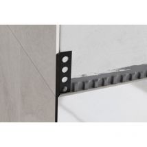 Profilé d'angle Rs en acier inoxydable à 45 degrés pour carreaux 1.4cm x 270cm - Noir satiné