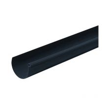 Profilé de gouttière pvc 25 demi-ronde 2 m - Anthracite First Plast