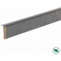 Profilé de transition rénovation d'escalier stratifié dark grey 1300 x 56 x 12 mm - pefc 70%