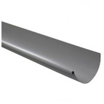 Profilé gouttière pvc 25 demi-ronde en 4m - gris First Plast