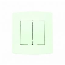 Interrupteur Double Encastrable Blanc