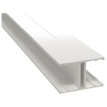 Profilé de jonction monobloc en h 32 mm - 4000 mm - Coloris - Blanc ral 9010, Epaisseur - 32 mm, Longueur - 4 m