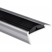 Seuil d'escalier Avec simple caoutchouc Power Grip Longueur: 90 cm Autocollant Noir
