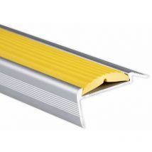 Seuil d'escalier Avec simple caoutchouc Power Grip Longueur: 100 cm Pré-percé Jaune