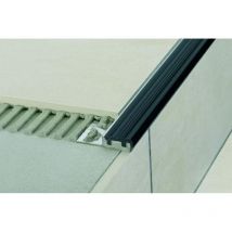 Profilé pour escaliers trep s - Noisette - Hauteur: 10 mm - Barre de 2,5 ml - Prix au ml - En aluminium synthétique