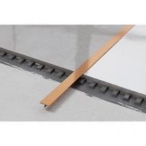 Profilé TS couvre-joint rectifié en acier inoxydable 1.5cm x 244cm - Cuivre satiné