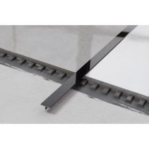 Profilé ts couvre-joint rectifié en acier inoxydable 1.5cm x 244cm - Noir brillant