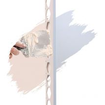 Profilexxl - pvc Abschlussprofil, Abschlussleiste, Kantenschutz 2,5m Weiß, Putzschienen aus hart pvc, für Innen- & Außenputz - 25 x 6mm