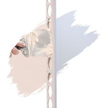 Profilexxl - pvc Abschlussprofil, Abschlussleiste, Kantenschutz 2,5m Weiß, Putzschienen aus hart pvc, für Innen- & Außenputz - 25 x 4mm