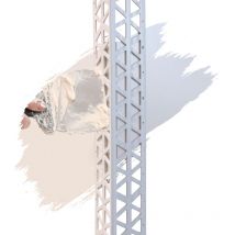 Pvc Eckwinkel, Eckprofil, Kantenschutz 2,5m, Putzschienen aus hart pvc, für Innen- & Außenputz - Weiß, 40 x 40 x 10mm