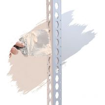 Pvc Eckwinkel, Eckprofil, Kantenschutz Trockenbau 2,5m Weiß, Profile aus hart pvc, für Innenbau Trockenbau - 25 x 25mm