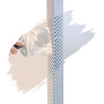 Pvc Eckwinkel, Eckprofil, Rund, Kantenschutz Trockenbau 2,5m, Profile aus hart pvc, für Innenbau Trockenbau - Weiß, 32x32 mm