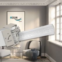 Profili decorativi da 2 m, tutti i modelli - Modanatura stucco pu, resistente agli urti - Perfect aa: AA324 - 80x80mm