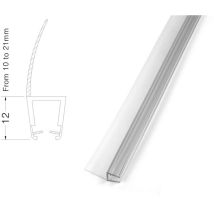 Tirinnanzi Profilo Per Battuta Porta Box Cristallo 6/8mm Ala 21mm - 777308pt6