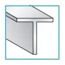 Profilo a 't' Alluminio Argento Barre Mt. 2 Mm.20X20 Cf.10Pz