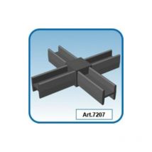 Profilo alluminio per scaffali e strutture modulari componibili dimensione disponibile: raccordo a croce 7207