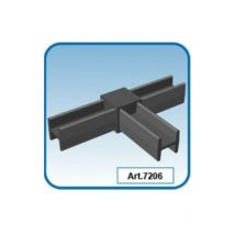 Profilo alluminio per scaffali e strutture modulari componibili dimensione disponibile: raccordo a t 7206