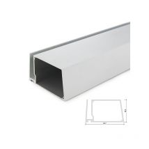 Profilo Alluminio Per Striscia led Ripiani Bicchiere Spessore 8Mm - Custodia Del Trasformatore x 2M