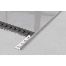 Profil d'angle j universel en acier inoxydable pour carrelage 1.2cm x 270cm - Argent brillant