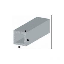 Profilo argento H.100 cm tubo quadro 15X15X1 mm 5 pz