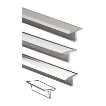 Profilo tialu mt.0,9 alluminio - mm.14x9 alluminio argento satinato