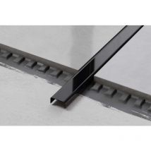 Profilo c di raccordo in acciaio inossidabile 4cm x 270cm - Nero lucido