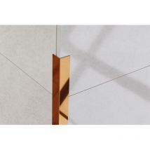 Profilo decorativo l angolare in acciaio inossidabile 1cm x 244cm - Rame lucido