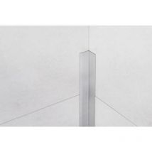 Profilo decorativo Li angolare interno in acciaio inossidabile 2cm x 244cm - Argento satinato