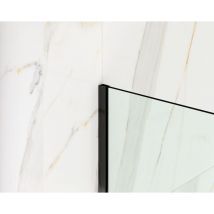 Ilcom - Profilo in acciaio inossidabile per montaggio vetro doccia 8-10mm di spessore 11mm x 2700mm - nero lucido