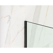 Ilcom - Profilo in acciaio inossidabile per montaggio vetro doccia 8-10mm di spessore 11mm x 2700mm - nero satinato
