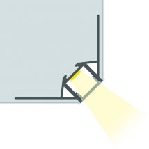 Profilo in Alluminio Integrazione Cartongesso per Angolo Esterno con Coperchio Continuo per Striscia led fino a 8 mm Transparente Alluminio 30 m