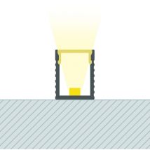 Profilo in Alluminio Superficie Mini con Copertura Continua per Striscia led fino a 6 mm Transparente Bianco 8 m