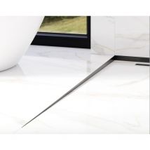 Profilo laterale sinistro inclinato per doccia a pavimento nero opaco - 1200 x 11 mm