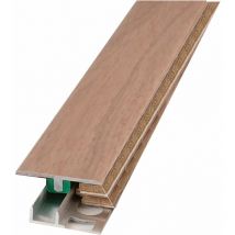 Profilo piatto con base per laminato e parquet 'un anodizzato argento