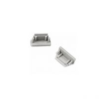Set di 2 tappi terminali per profilo led piatto grigio da 10 mm