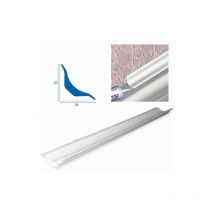 Profilo raccordo igienico in pvc bianco angolo interno arrotondato 170+80 cm