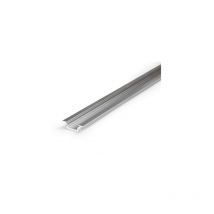 Profilo scanalato in alluminio grezzo da 1 m per striscia led da 10 mm