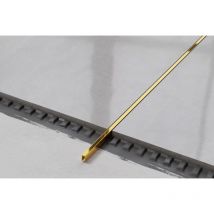 Profilo u di raccordo rettificato in acciaio inossidabile 0.5cm x 244cm - Oro lucido