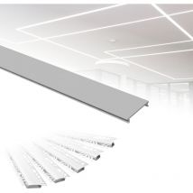 Profilés led, Aluminium sous-plâtre avec couvercle opale, diverses largeurs: 22,5 mm, Montageabdeckung (de) - Hexim