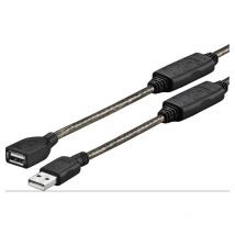 Vivolink - Profusion PROUSBAAF20 - 20 m - usb a - usb a - 2.0 - Male connector / Female connector - Noir - Transparent