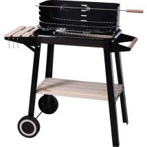 Rechteckiger Holzkohlegrill 54x34x6,5cm