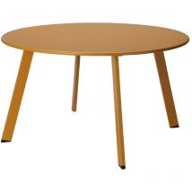 Progarden - Mesa auxiliar amarillo mostaza mate 70x40 cm