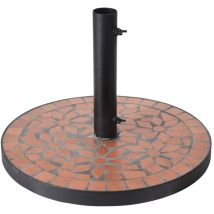 Progarden - Socle de parasol Design Terra Mosaic Noir et orange
