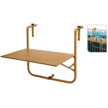 Table de balcon jaune moutarde mat ProGarden