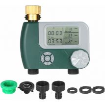 Programmable Digital Hose Tap Timer Régulateur d'irrigation automatique alimenté par batterie avec 2 sorties pour plantes de jardin (piles non