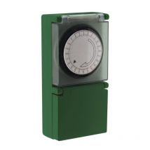 Programmateur mécanique journalier de jardin coloris vert Otio