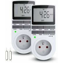Programmierbare Digitale Steckdose, Digitaler Tages-/wochentimer, Steckerprogrammierer Mit Lcd-bildschirm Und Diebstahlschutz-zufallsmodus, 