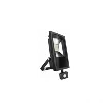 Proiettore led con sensore Matel nero ip65 10w caldo