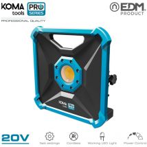 20w 1800 lumens faretto a led (senza batteria e caricatore) 22,8x7x22,8cm Koma Tools pro series battery