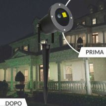 Proiettore Picchetto Laser Luci Fantasia Punti Esterno Giardino Discoteca Feste
